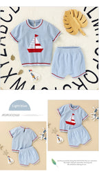 Baby Clothes Sets 0-18m Newborn Infant Boys Cotton Short Sleeve Pullovers Tops+Shorts Suits Casual Toddler Outwear Outfit Summer