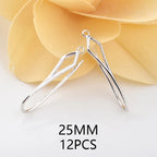 (1941) 20MM 24K Gold Color Plated Carved Earring Hook Jewerly Making Diy Jewelry Findings Accessories