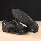 Mens Dress Shoes for Men Lace-Up Fashion Office High Quality Leather Comfy Business Man Formal Shoe Wedding Party Style Footwear