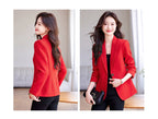 Bright Red Women's Suit Jacket, Stylish Fitted Coat, Black Asian-sized Young Girl Blazers. New 2026