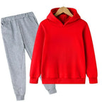 Autumn and Winter Children's Fashion Sports Hoodie+Pants Set for Boys and Girls Aged 4-14, Casual and Comfortable 2-piece Set