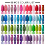 Mtssii 20/40/60Pcs Nail Gel Polish Set Kit Nude Pink Glitter Nail Art UV Gel Manicure Set Vernis Semi Permanent Base Top Coat