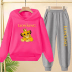 Kids Hoodie Girls Boys Clothing Lion Simba Hoodies Autumn Winter Top+Pants Aged 3 to 14 Children's Suit Tracksuit Sportwear Sets