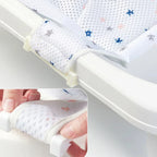 Baby Bath Net Mat Children  Newborn Adjustable Bathtub Pillow Seat Cushion Cross-shaped Anti-slip Bathtub Shower Cradle Bed Seat
