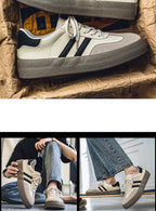 Men's Trendy Popular Leisure Shoes Versatile Soft Leather for Men Sneakers Man Low-top Wear-resistant Sports Walking Footwear