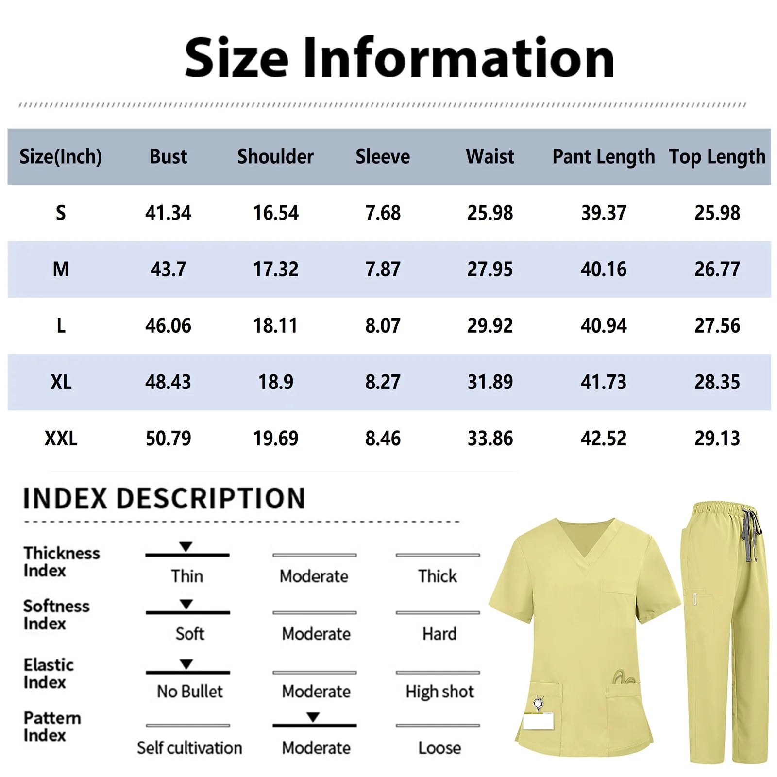Plus Size Women'S Nurse Uniform Quick-Drying Fabric Solid Color V-Neck Pocket Short-Sleeved Trousers Suit Nursing Uniform Suit