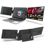 SIBOLAN 16" 2.5k Portable Dual Laptop Monitor 14" Optional 16:10 HDR 2560*1600P UHD Triple Folding Display for Laptop Windows