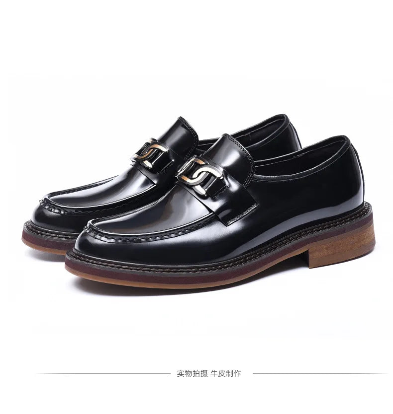 2024 New Shoes For Men Loafers Mens Dress Shoes Leather Shoes Man Male Genuine Leather Social Shoes
