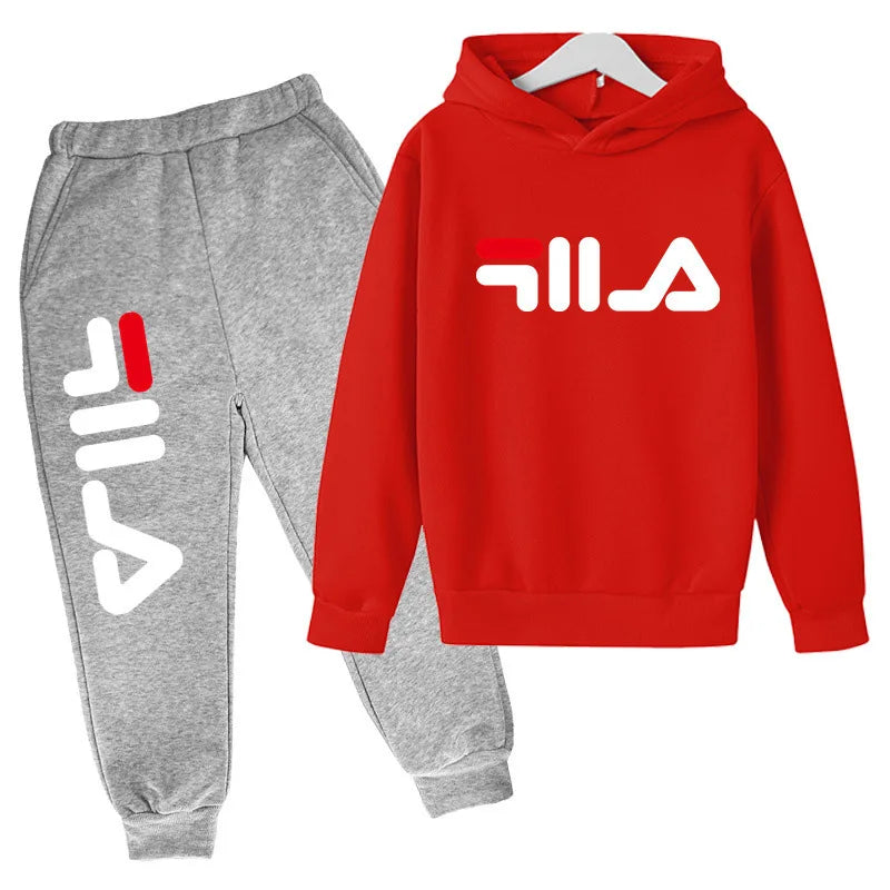 2025 Spring and Autumn Children's Boys and Girls Casual Sports Top + Pants 2-piece Girl Suit 3-14 Years Old Outdoor Jogging Suit