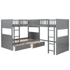 -For Modern  Wood Storage Children Three Bunk Bed Triple Bunk Bed for Kids Bedroom Furniture Muebles De Dormitorio Bedroom Set&