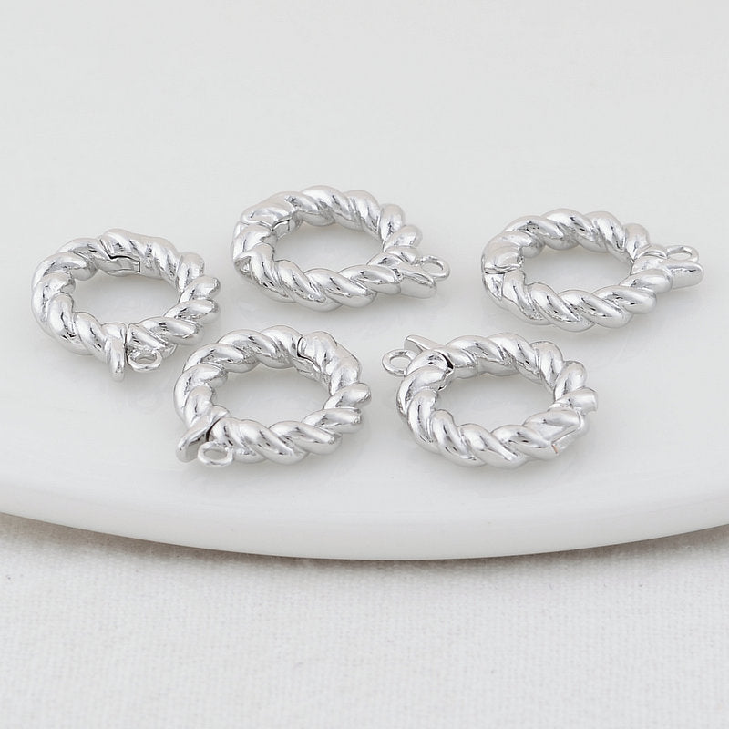 14*17MM 14K Gold Color Plated Round Clasps Necklace Clasps High Quality Jewelry Accessories