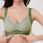 Plus Size Super Gather Push Up Bras Women Soft Support Seamless Underwear Female Full Cup Lift-Up Bras Wireless Soft Sleepwear