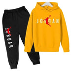 Autumn Leisure Letter Print Childrens Hoodie Long Sleeve+Pants Suits 2 Piece Set 3-14 Y Boys Girls Outfits Streetwears Sportsuit