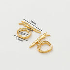 2-6Sets 14K/18K Gold Plated Brass OT Clasp Toggle Clasps Connector for DIY Bracelet Necklace Jewelry Making Findings Accessories