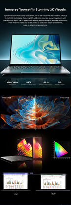 CHUWI CoreBook X Gaming Laptop 14.1 inch 2K IPS Screen AMD R5-7430U 16GB DDR4 RAM 512GB SSD Windows 11 Wifi6 Notebook Computer