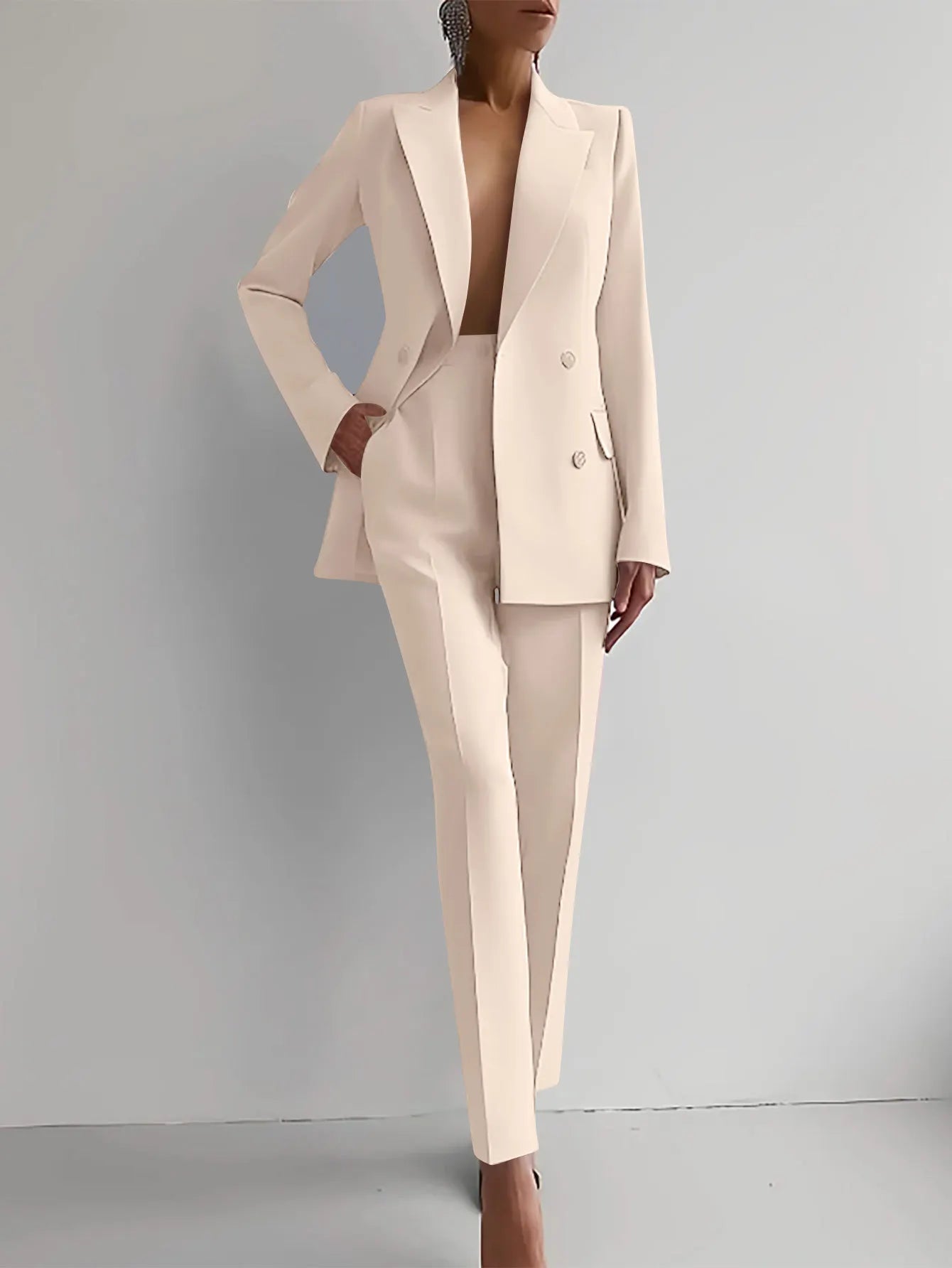 2025 Spring Hot Selling Commuting Elegant New Comfortable Trendy Fashion Elite Leisure Professional Clothing Women's Suit Set