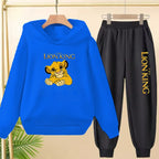Kids Hoodie Girls Boys Clothing Lion Simba Hoodies Autumn Winter Top+Pants Aged 3 to 14 Children's Suit Tracksuit Sportwear Sets