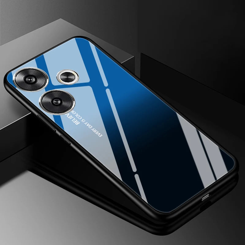 For Xiaomi Redmi 13 Case Cover Tempered Glass Cases for Xiaomi POCO M6 4G Redmi13 Redmi 13C 4G 5G Hard Back Bumper POCO C65
