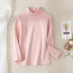 Children Half High Collar German Velvet Base Shirt  Autumn Winter Inner Wear Top Kid's Clothing Warmth Long Sleeves T-shirt