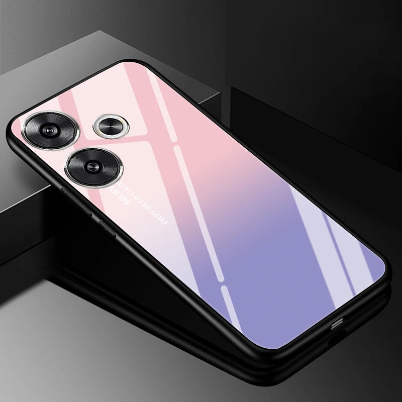 For Xiaomi Redmi 13 Case Cover Tempered Glass Cases for Xiaomi POCO M6 4G Redmi13 Redmi 13C 4G 5G Hard Back Bumper POCO C65