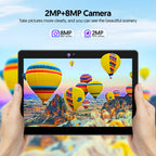 BAKEN 10.1-inch Android13 tablet, 4(2+2)GB+64GB, quad-core processor, dual cameras, wifi, Bluetooth, free accessories