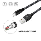 Android Data Cable Fast Charging Cable for Older Phones with Trapezoidal Port Charger Cable Dual-Engine Micro USB Suitable for Huawei Xiaomi Vivo Meizu Honor Oppo Android Car Fast Charging Cable 1m