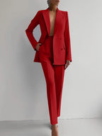 2025 Spring Hot Selling Commuting Elegant New Comfortable Trendy Fashion Elite Leisure Professional Clothing Women's Suit Set