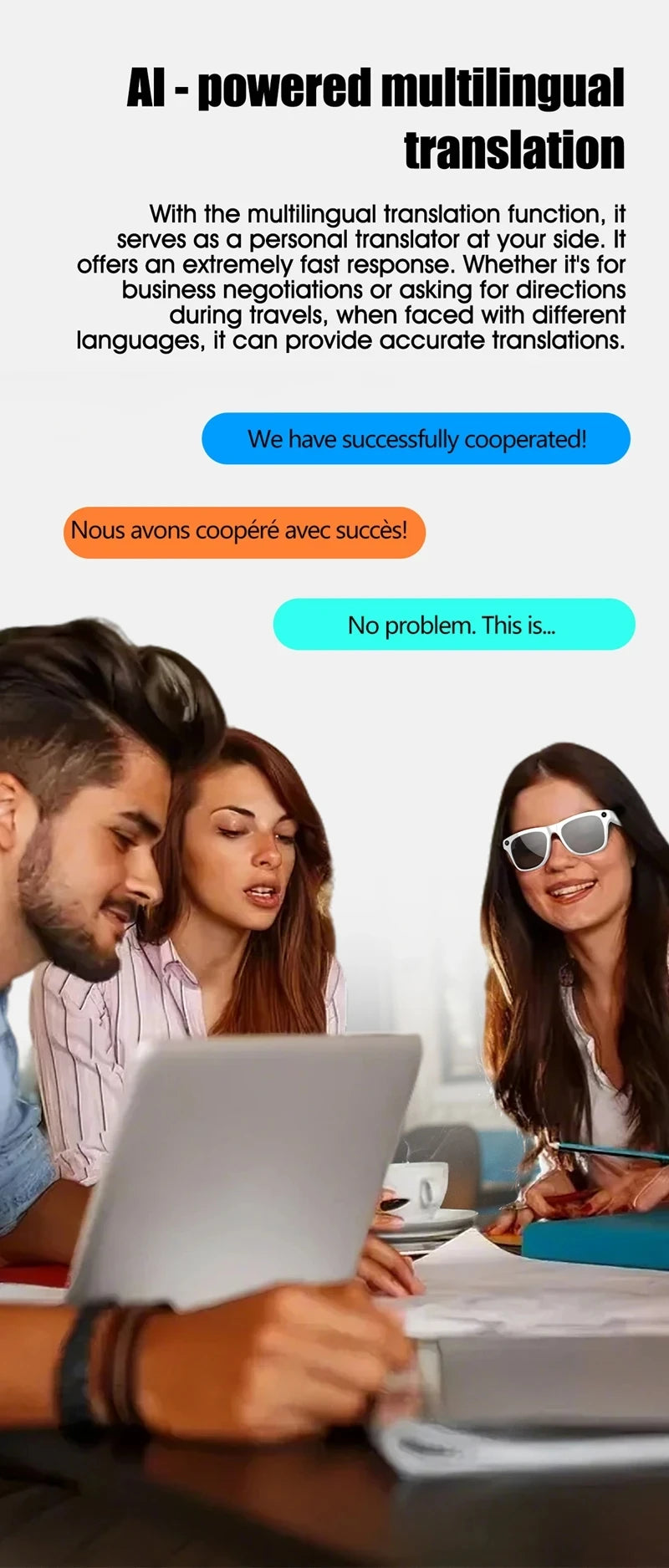 Smart Glasses AI GPT 8K HD Camera Bluetooth Call 260Mah Battery Voice Assistant Translate Identify Objects Smart Glasses