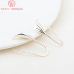 (1941) 20MM 24K Gold Color Plated Carved Earring Hook Jewerly Making Diy Jewelry Findings Accessories