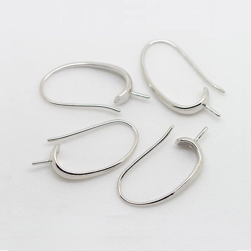 (1941) 20MM 24K Gold Color Plated Carved Earring Hook Jewerly Making Diy Jewelry Findings Accessories