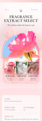 10pcs SADOER Fruit Floral Fragrance Face Mask Moisturizing Anti Wrinkle Hydrating Chamomile Blueberry Facial Masks Skin Care