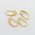 (1941) 20MM 24K Gold Color Plated Carved Earring Hook Jewerly Making Diy Jewelry Findings Accessories