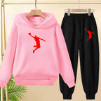 Children's Sportswear,playing Clothes, Hooded Sweatshirts and Long Pants Are Suitable for Boys and Girls Aged3to13.Charming Sets