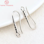 (1941) 20MM 24K Gold Color Plated Carved Earring Hook Jewerly Making Diy Jewelry Findings Accessories