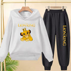 Kids Hoodie Girls Boys Clothing Lion Simba Hoodies Autumn Winter Top+Pants Aged 3 to 14 Children's Suit Tracksuit Sportwear Sets