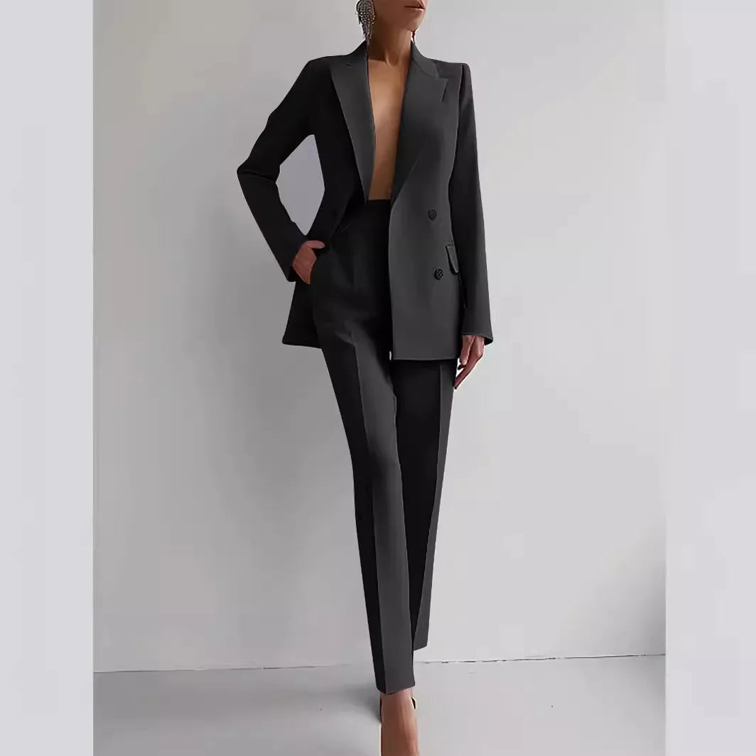 2025 Spring Hot Selling Commuting Elegant New Comfortable Trendy Fashion Elite Leisure Professional Clothing Women's Suit Set
