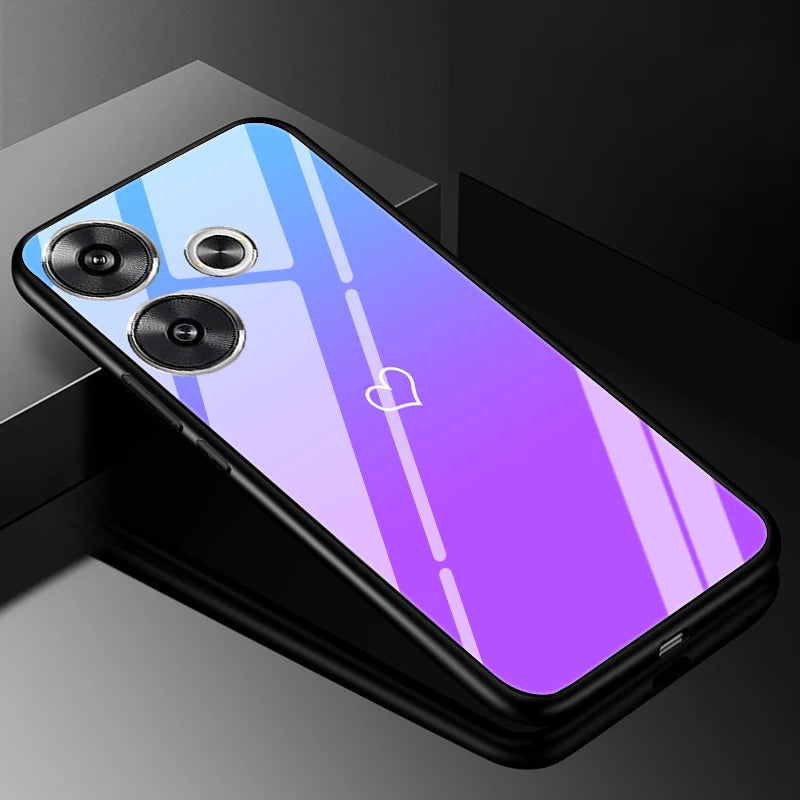 For Xiaomi Redmi 13 Case Cover Tempered Glass Cases for Xiaomi POCO M6 4G Redmi13 Redmi 13C 4G 5G Hard Back Bumper POCO C65