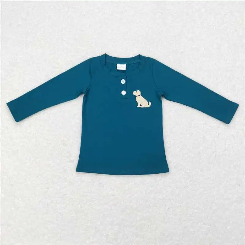Wholesale Children Long Sleeves Mardi Gras Infant Kids Zipper Tee T-shirts Baby Boy Shirt Toddler Lapel Cotton Pullover Top