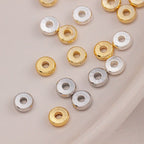 Round Ring Beads 14K Gold Color Plated Pendant Necklace Bracelet Earring Accessories DIY Handmade Jewelry Components 20pcs
