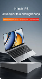14.1" Slim Bezel Laptop Intel N3700 16GB RAM 1TB SSD Win11 Lightweight Office Entertainment Notebook