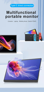 LANLIPU14`15.6`16 inch Portable Monitor FHD 1200P USB-C HDMI External Second Screen for Mac Laptop PC Switch Xbox PS4/5 Xbox