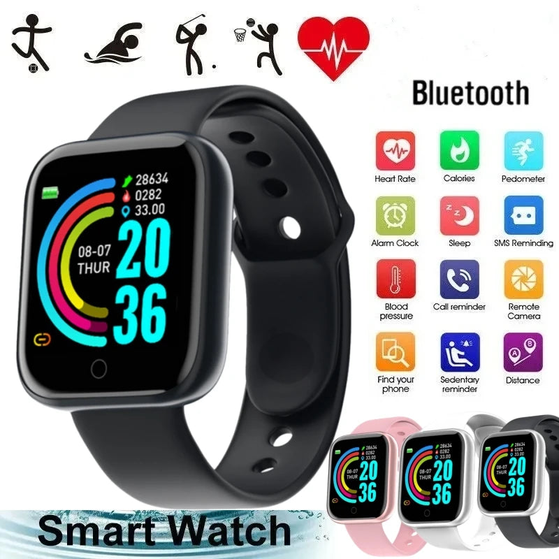 Bluetooth Smartwatch for Men and Women with Phone Connect and Music Control