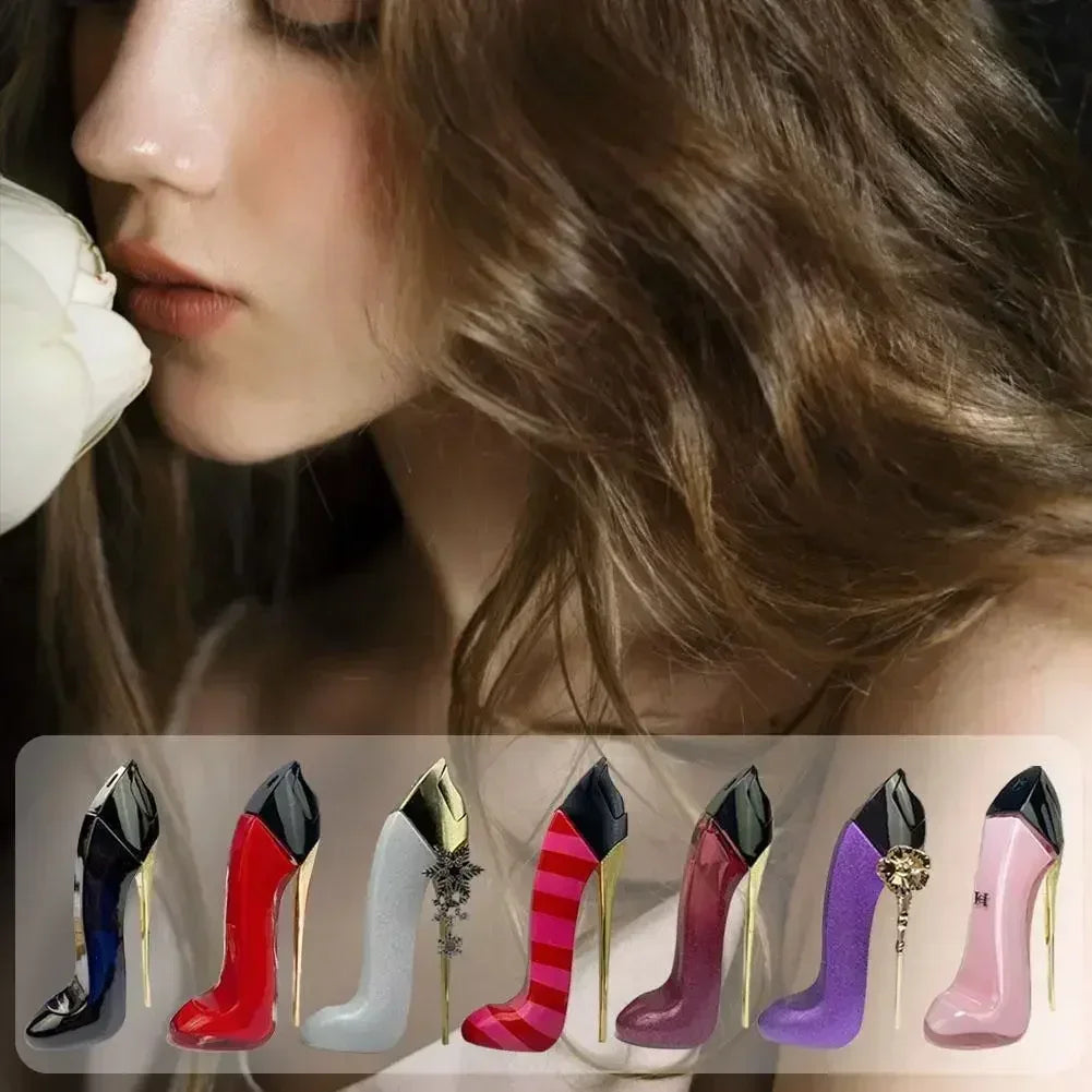 New 80ml Women's Luxury Floral Elegant High Heel Bottle Design Lasting Fragrance Sexy Spray Fashion Deodorant Perfume Gift