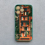 Bookshelf Small Flower Pot Mobile Phone Case For iPhone 16 15 11 12 14 13 Pro Max Mini X XSMax XR 7 8 Plus SE4 16e Silica Covers