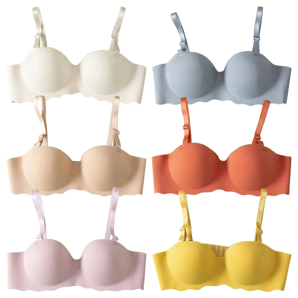 Sleek Supportive Design Children Girls Seamless Bras No Underwire Padded for Small Busts Comfort and Breathable for Active Wear