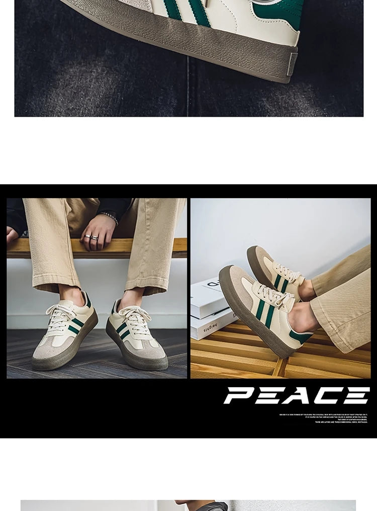 Men's Trendy Popular Leisure Shoes Versatile Soft Leather for Men Sneakers Man Low-top Wear-resistant Sports Walking Footwear
