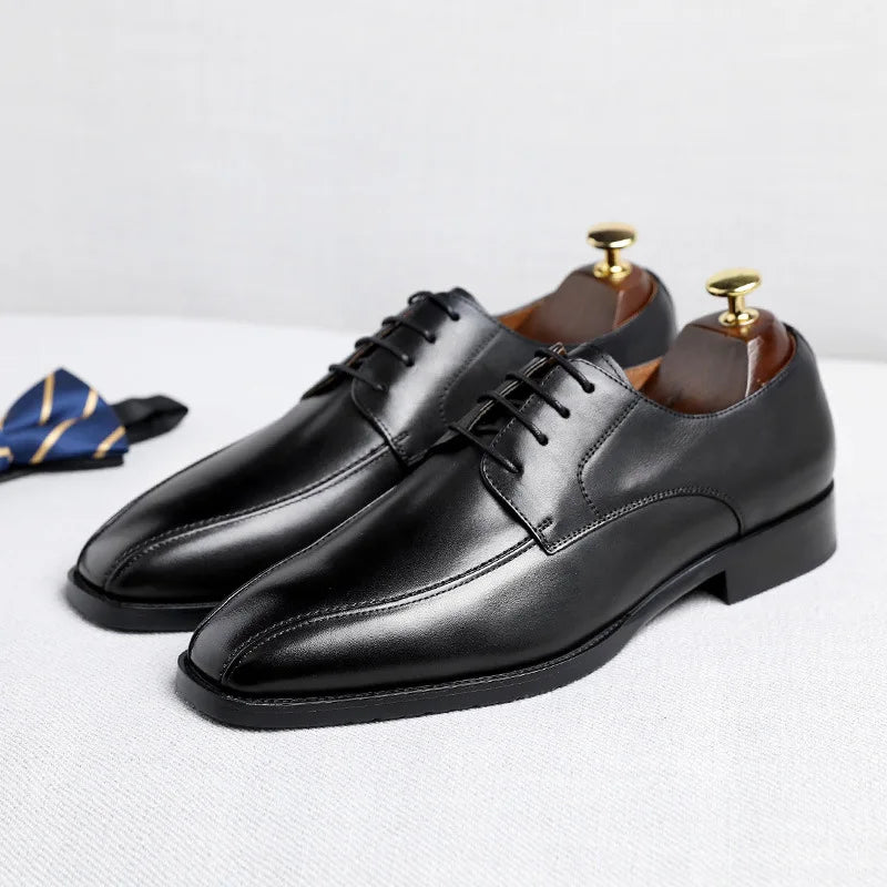 Luxury Designer Italian Style Autumn Polished Elegant Social Shoes Men Business Formal Casual Flat Shoes Men Party Wedding Shoe