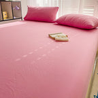 Washed Cotton Bed Flat Sheet for Double Bed Plain Solid Color Top Sheets Single/Queen/King Flat Bedsheets Home Bed Linen Sheets