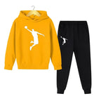 Autumn and Winter Children's Fashion Sports Hoodie+Pants Set for Boys and Girls Aged 4-14, Casual and Comfortable 2-piece Set