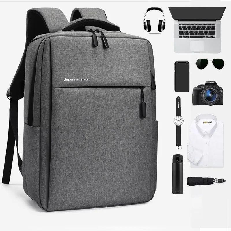 40L Laptop Backpack Durable 17 Inch for Men Women with USB Charger Port & Luggage Sleeve Sturdy College Rucksack Bag For Macbook